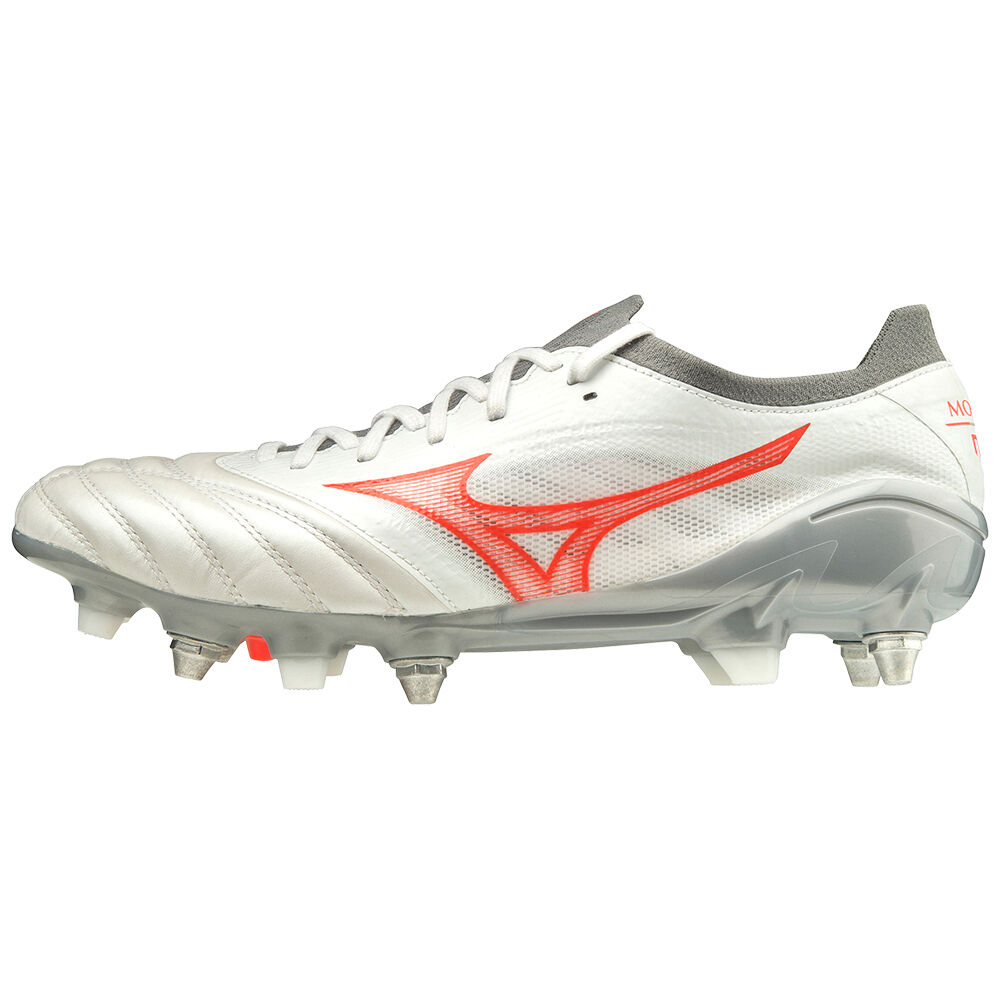 Tacos de Futbol Mizuno Morelia Neo 3 beta Elite Mix Para Hombre Blancos/Coral 9376152-VJ